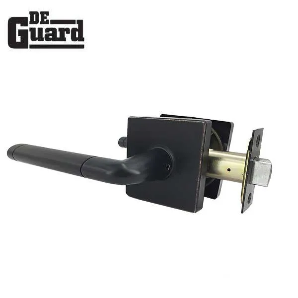 Premium Contemporary Leverset & Deadbolt Combo Lock - Square Rose - Oil Rubbed Bronze - Grade 3 - (SC1 / KW1)