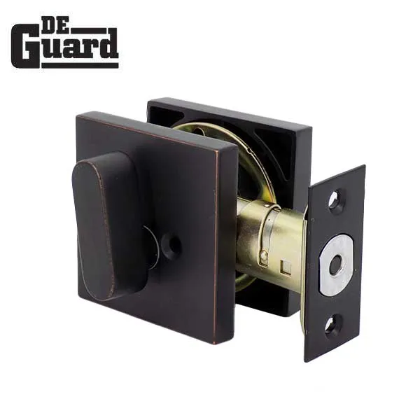 Premium Contemporary Leverset & Deadbolt Combo Lock - Square Rose - Oil Rubbed Bronze - Grade 3 - (SC1 / KW1)