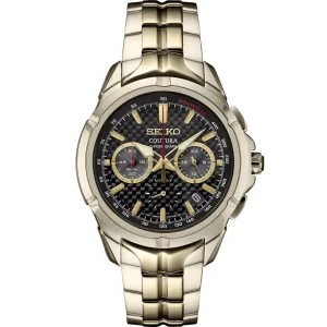 Seiko Coutura Quartz Chronograph 42.0 mm Dial Black Men's Watch (SSB438)