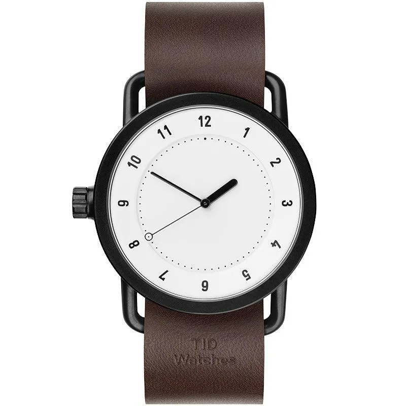 TID No.1 White Dial / Black Leather Strap / Black Buckle