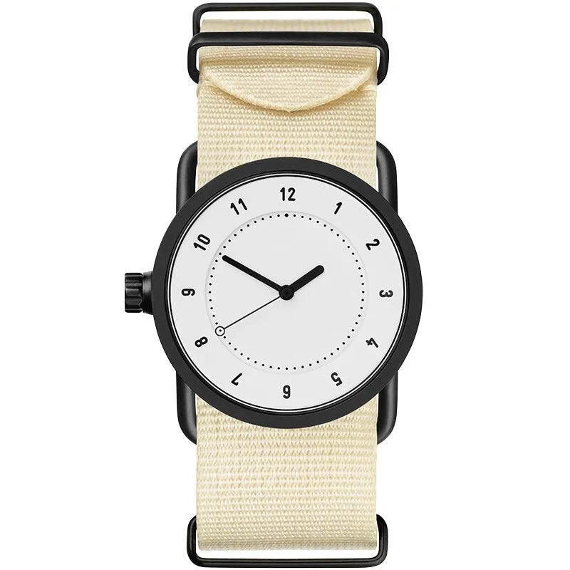 TID No.1 White Dial / Black Leather Strap / Black Buckle