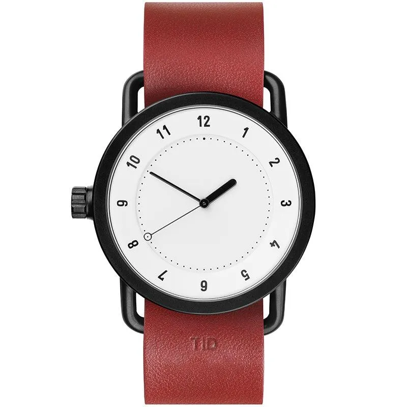 TID No.1 White Dial / Black Leather Strap / Black Buckle