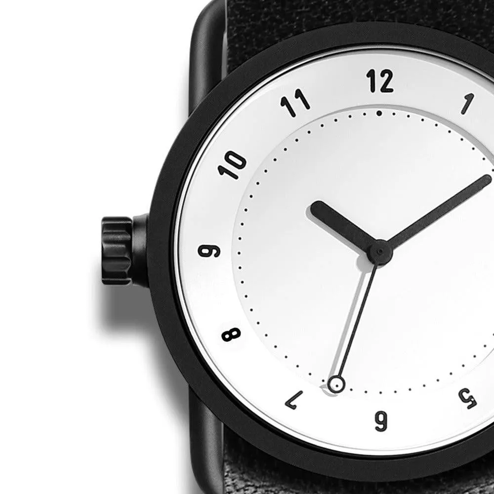 TID No.1 White Dial / Black Leather Strap / Black Buckle