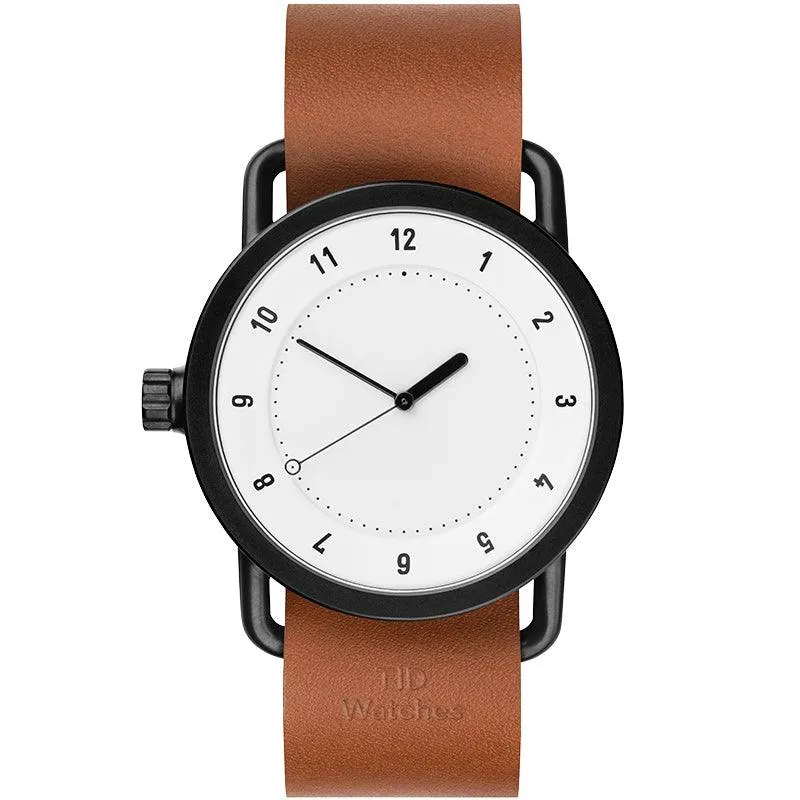 TID No.1 White Dial / Black Leather Strap / Black Buckle