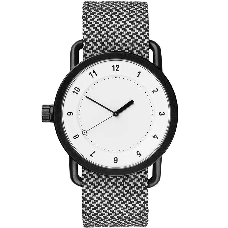 TID No.1 White Dial / Black Leather Strap / Black Buckle