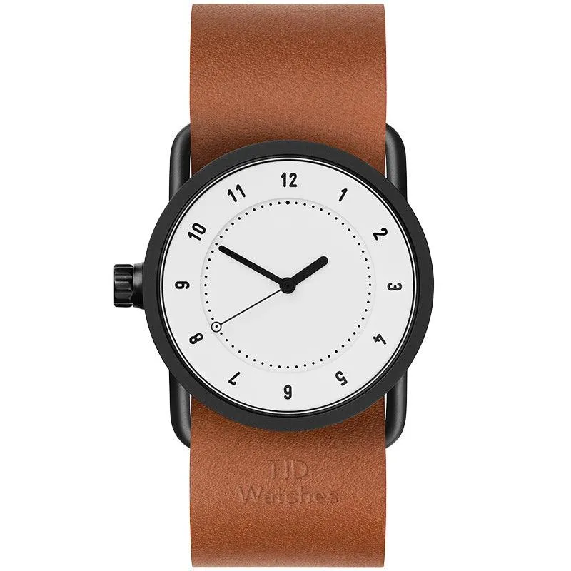 TID No.1 White Dial / Black Leather Strap / Black Buckle