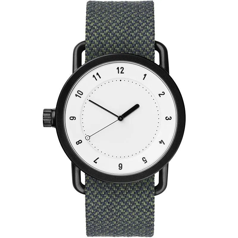 TID No.1 White Dial / Black Leather Strap / Black Buckle