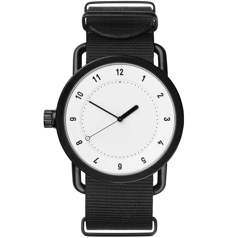 TID No.1 White Dial / Black Leather Strap / Black Buckle