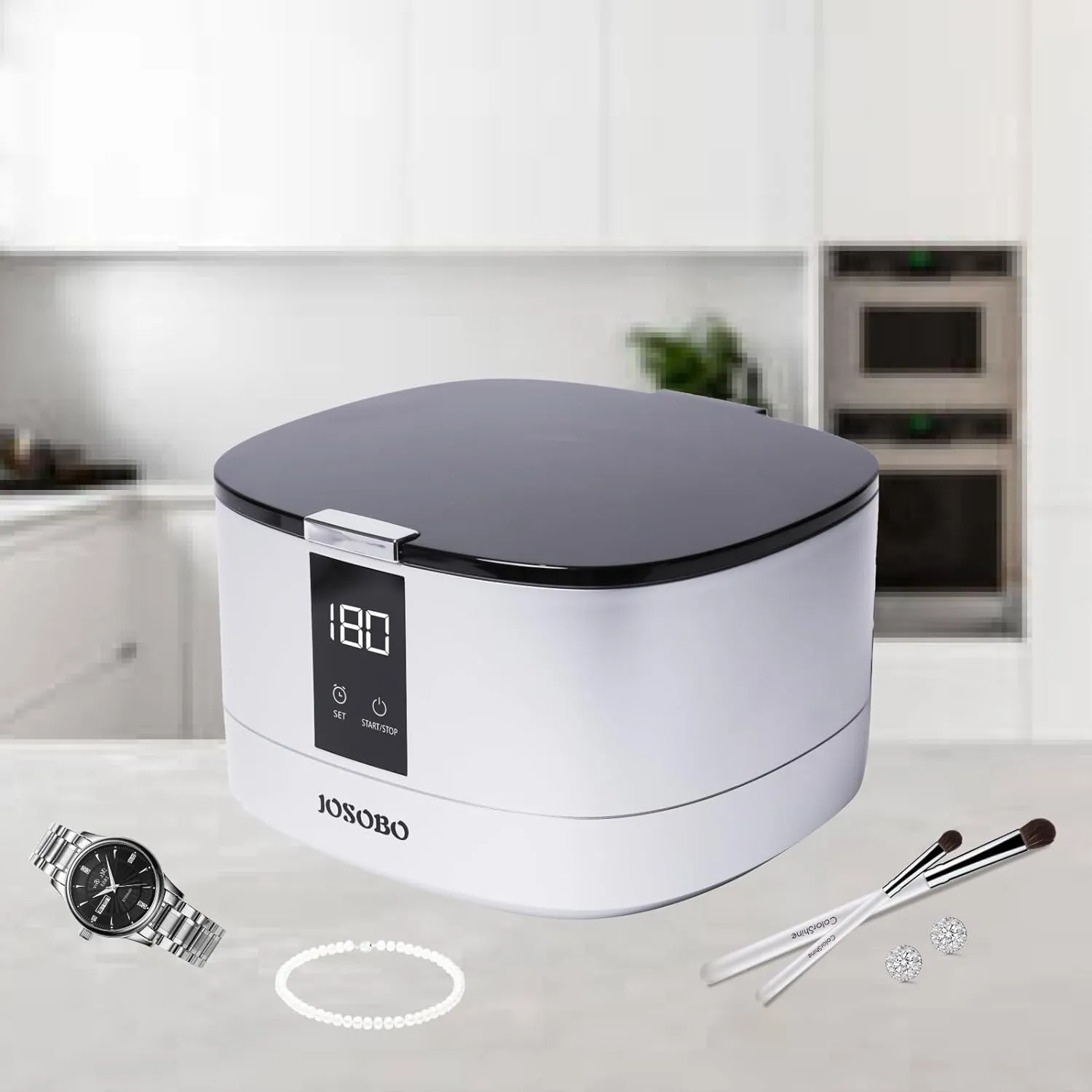 Ultrasonic Jewelry Cleaner, Ultrasonic Cleaner Machine with Digital Timer and 304 Stainless Steel Tank