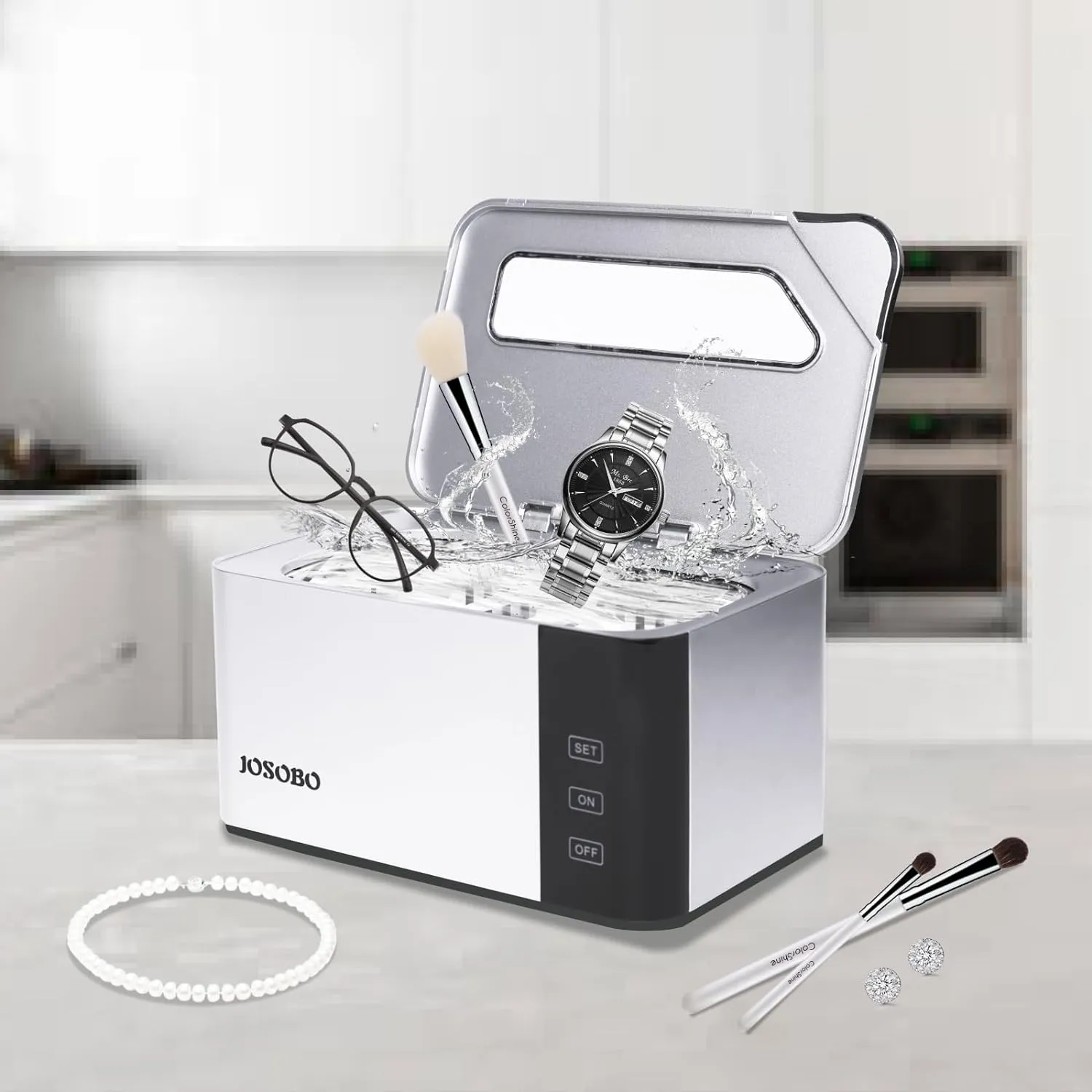 Ultrasonic Jewelry Cleaner, Ultrasonic Cleaner Machine with Digital Timer and 304 Stainless Steel Tank