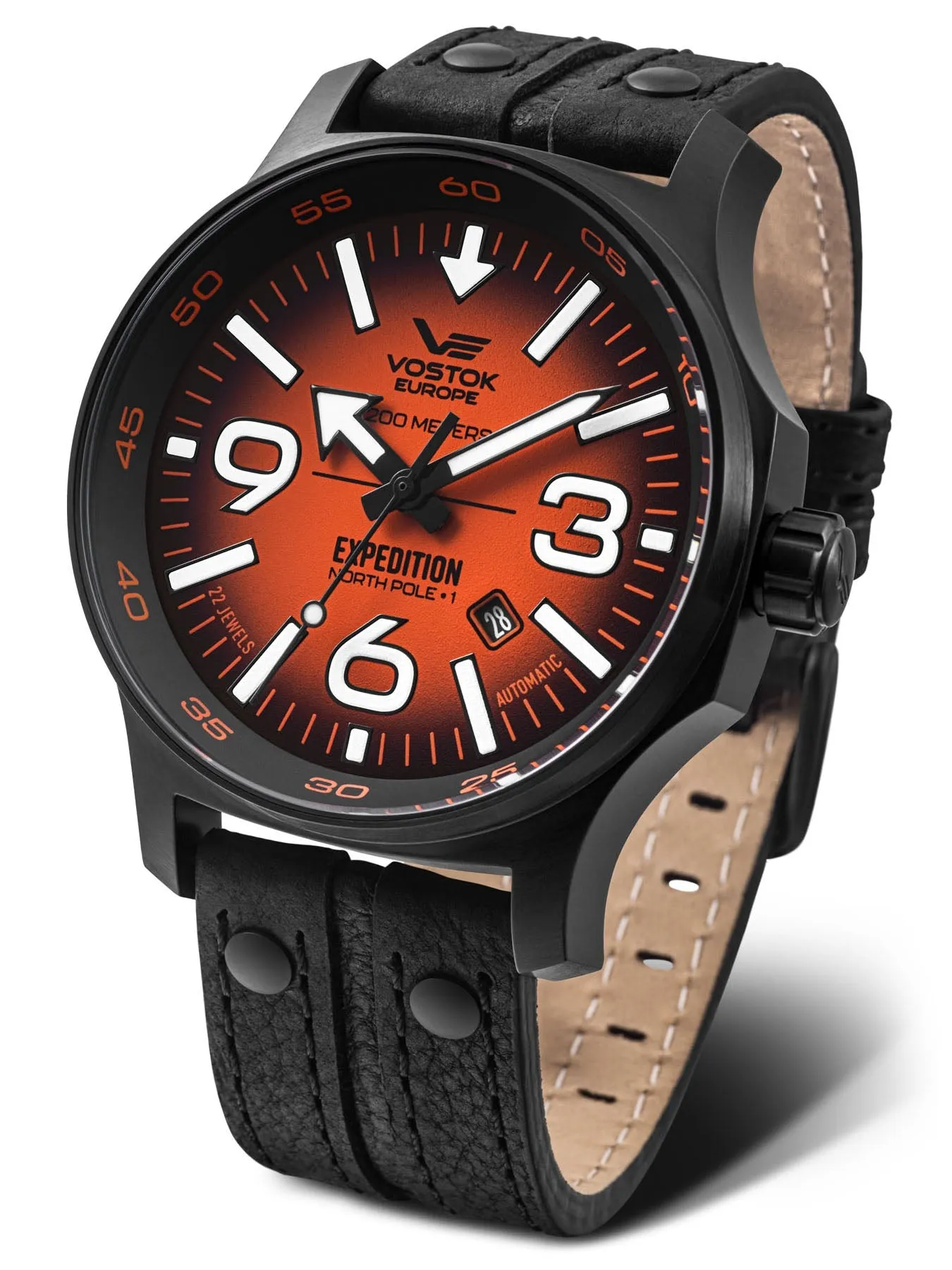 Vostok-Europe EXPEDITION NORTH POLE Black PVD Watch Automatic YN55-595C640