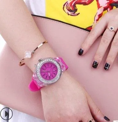 Women LED Flash Luminous Wrist Watches