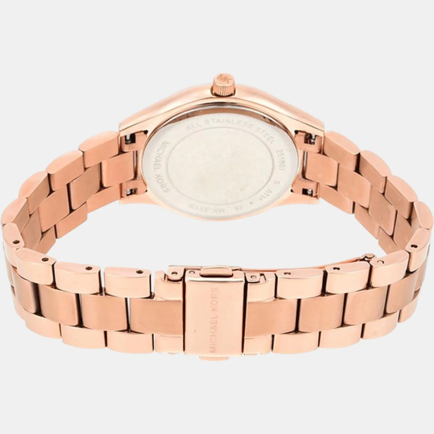 Women's Rose Gold Analog Stainless Steel Watch MK3513